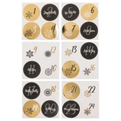 Adventskalender Askar Svart/Guld