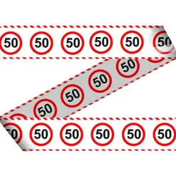 Avspärrningsband Trafikskylt 50