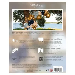 Ballongbåge Blå/Guld/Beige