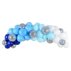 Ballongbåge Blå/Ljusblå/Silver Kit