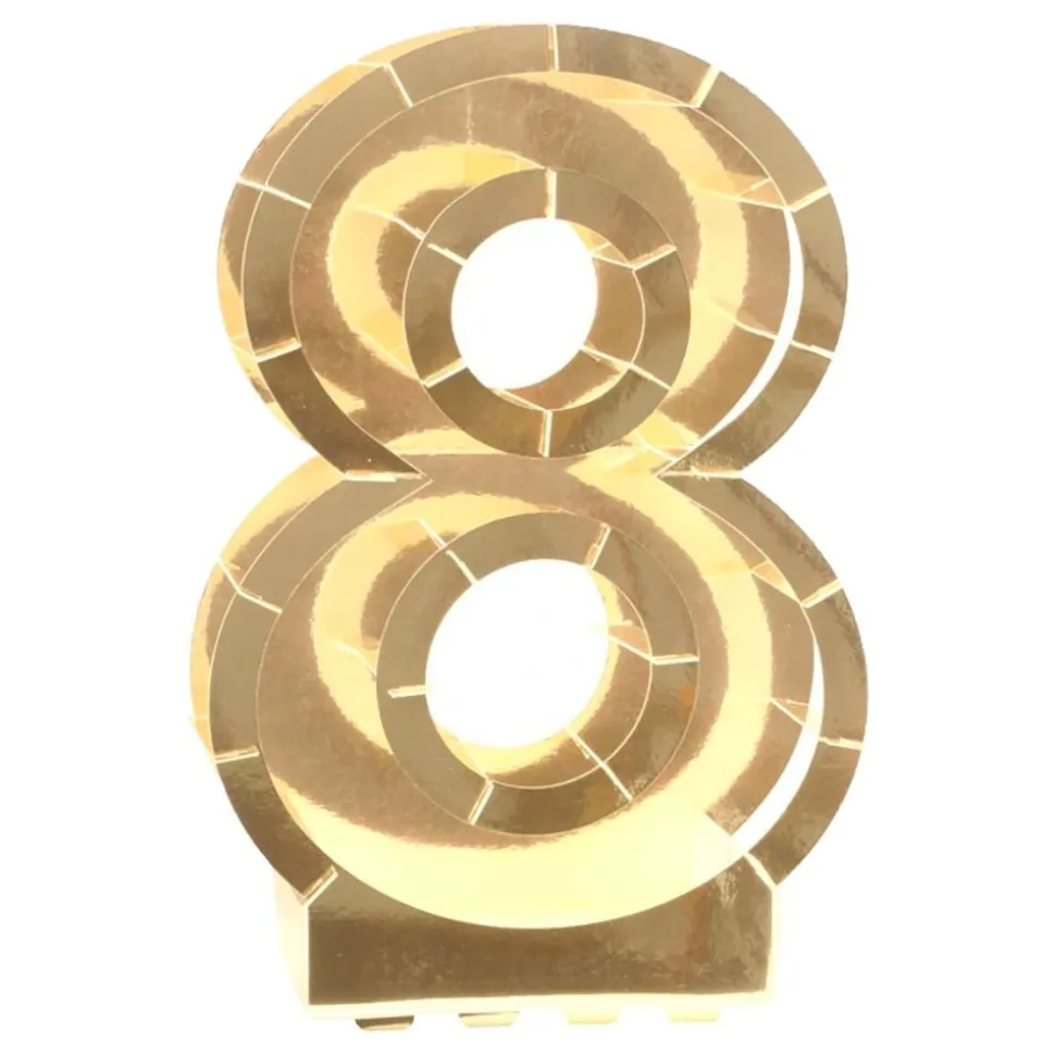 Ballongbox Siffra Guld Metallic