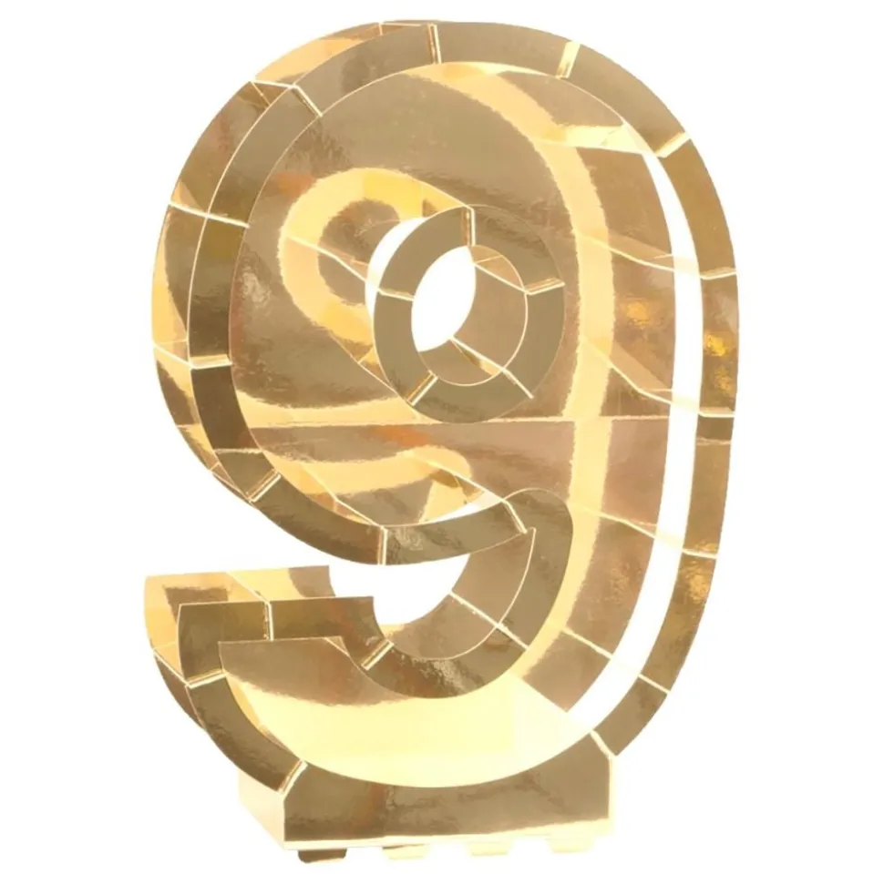 Ballongbox Siffra Guld Metallic