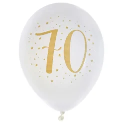 Ballonger 70 Vit/Guld