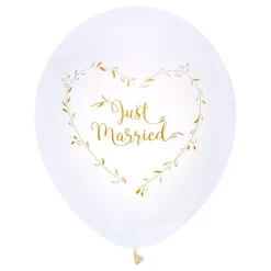 Ballonger Just Married Vit/Guld