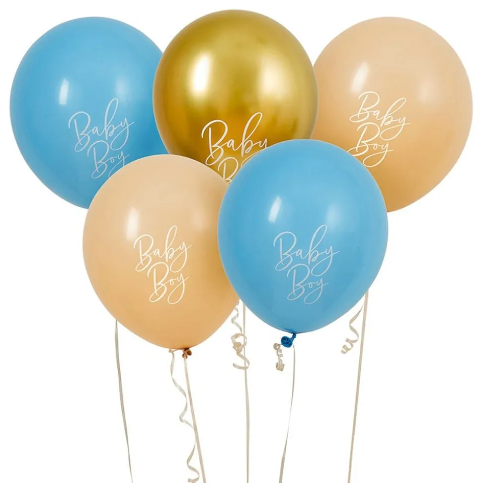 Ballonger Baby Boy Guld/Blå