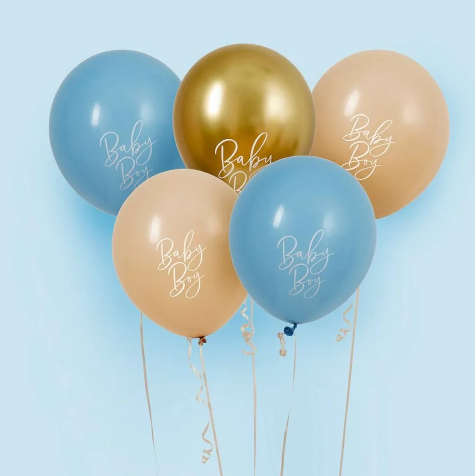 Ballonger Baby Boy Guld/Blå