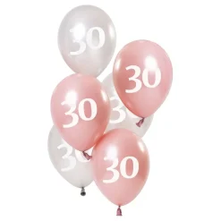 Ballonger Rosa/Vit 30 År
