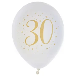 Ballonger 30 Vit/Guld