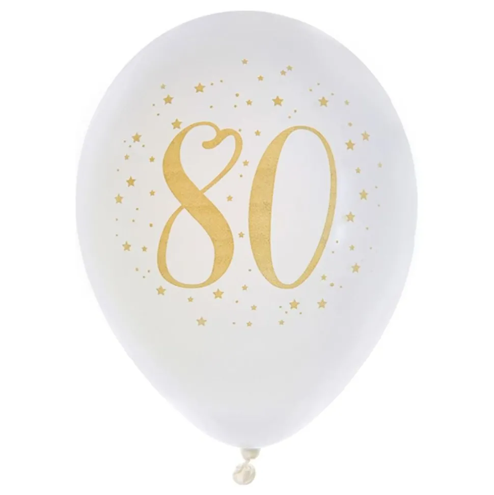 Ballonger 80 Vit/Guld