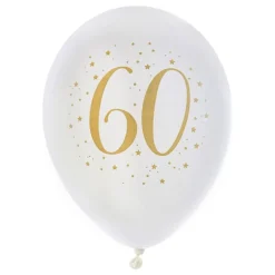 Ballonger 60 Vit/Guld