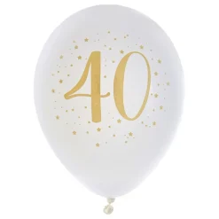 Ballonger 40 Vit/Guld