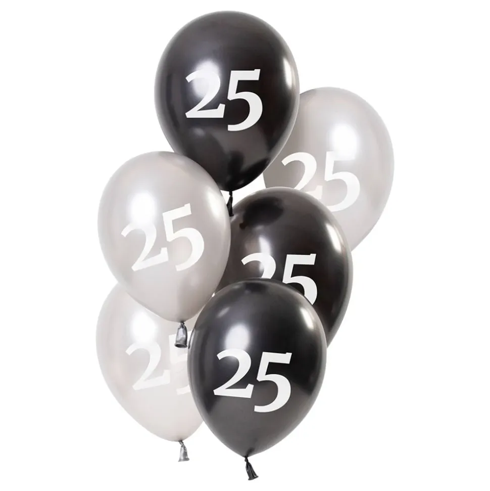 Ballonger Vit/Svart 25 År