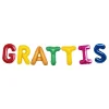 Ballonggirlang Grattis Flerfärgad