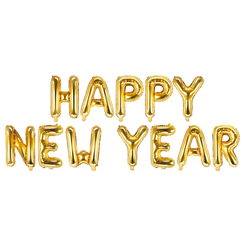 Ballonggirlang Happy New Year Guld