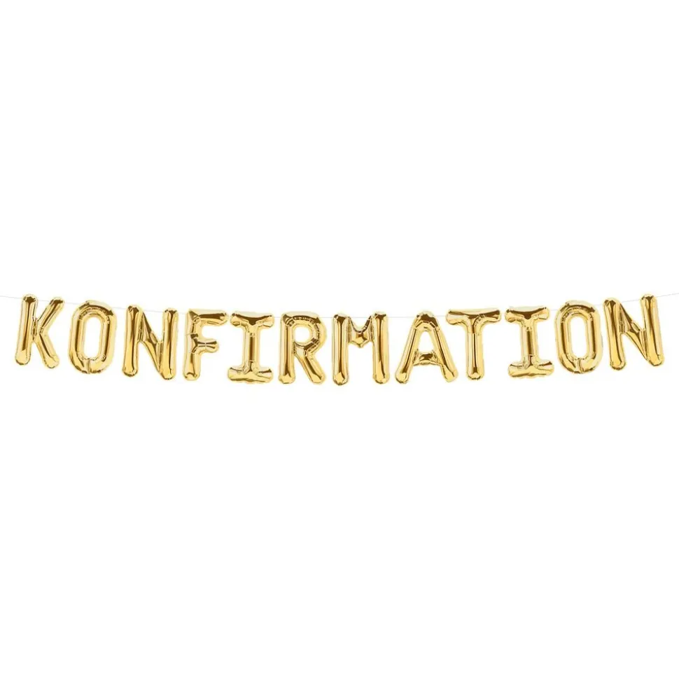 Ballonggirlang Konfirmation Guld