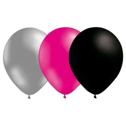 Ballongkombo Silver/Magenta/Svart