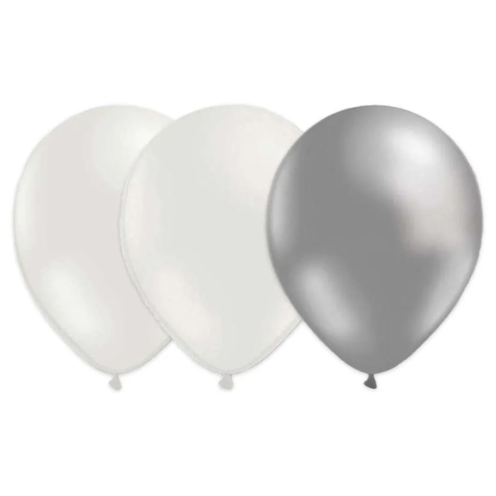 Ballongkombo Silver/Vit/Metallic Vit