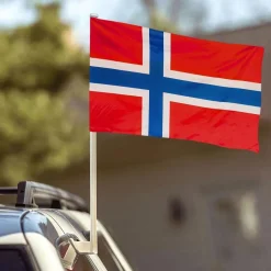 Bilflaggor Norska Flaggan