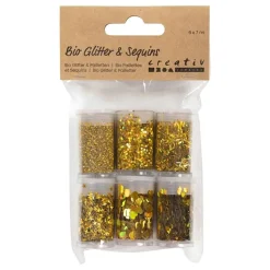 Bio-Glitter Blandade Guld Set