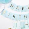 Blå Vimpelgirlang Happy Birthday