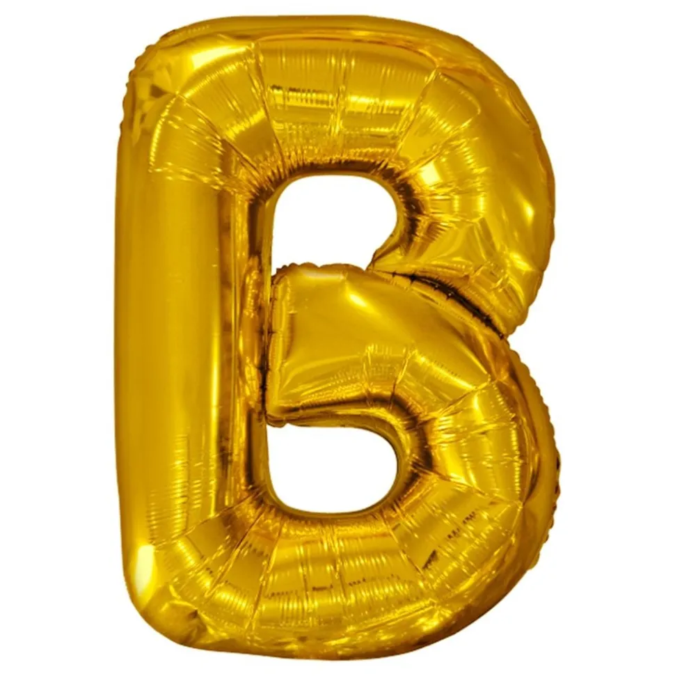 Bokstavsballong Guld Metallic