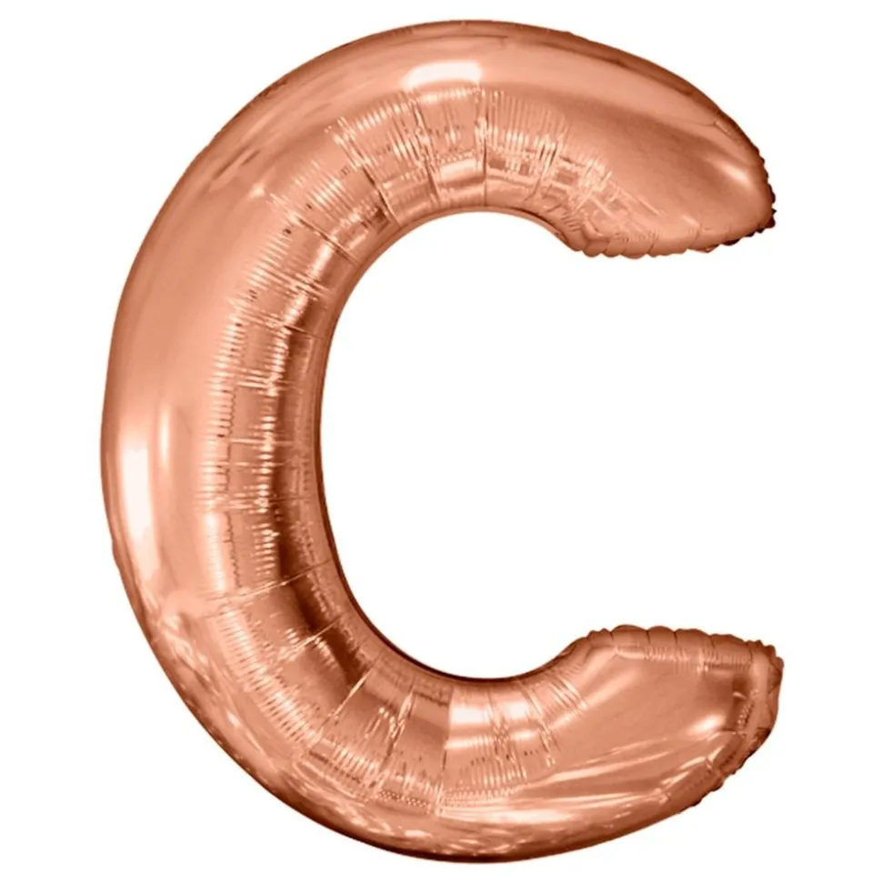 Bokstavsballong Roséguld Metallic