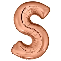 Bokstavsballong Roséguld Metallic