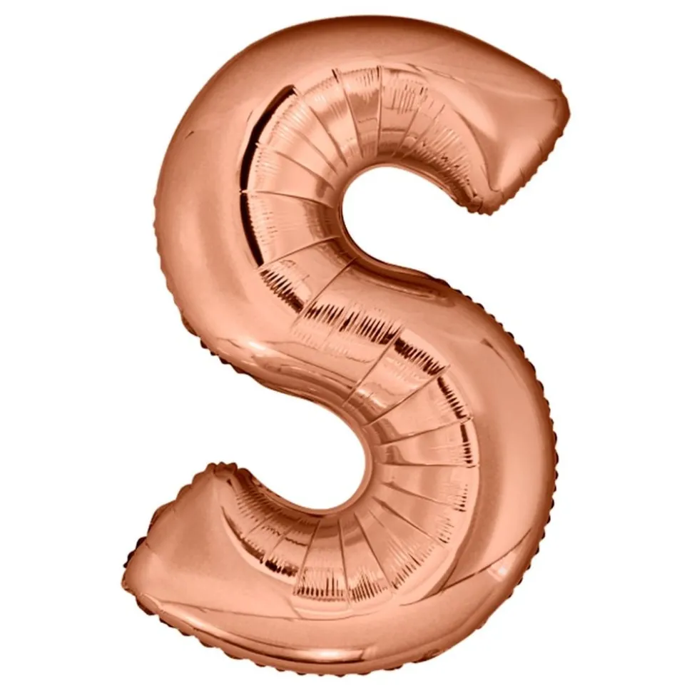Bokstavsballong Roséguld Metallic