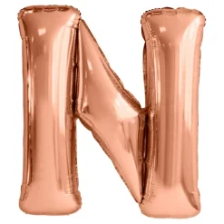 Bokstavsballong Roséguld Metallic
