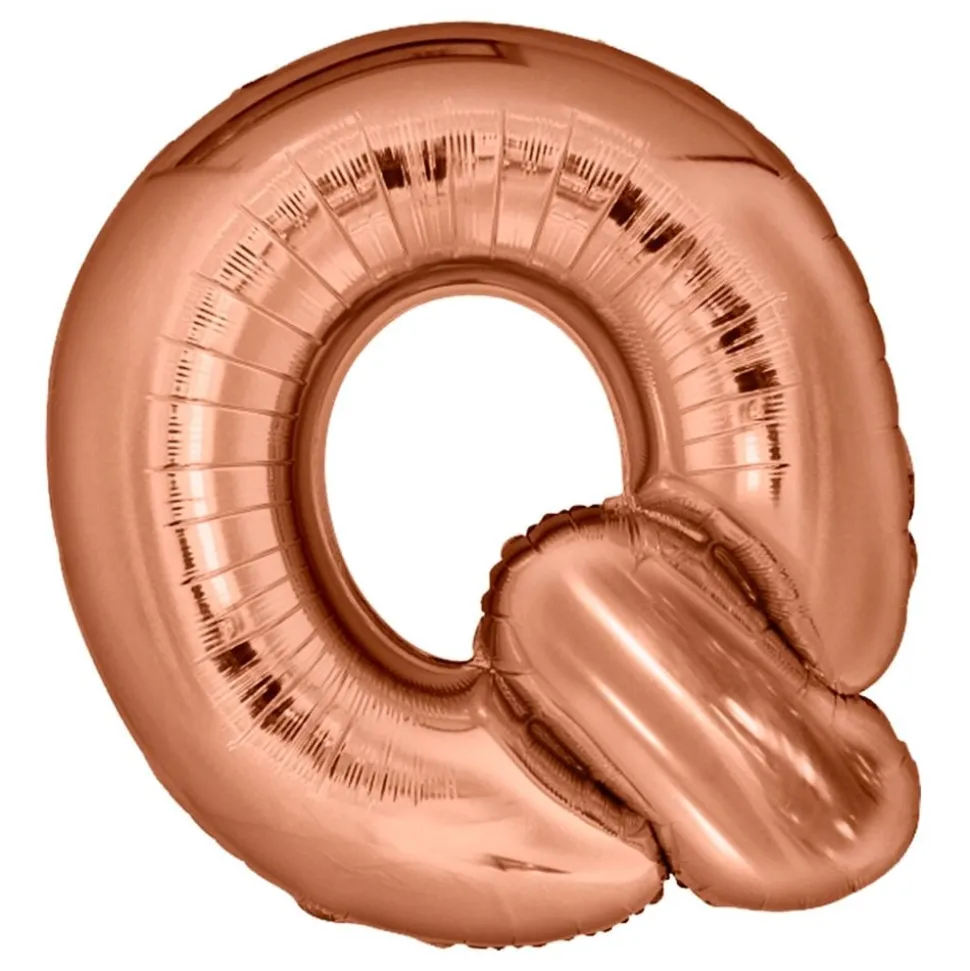 Bokstavsballong Roséguld Metallic