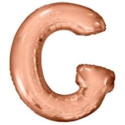 Bokstavsballong Roséguld Metallic