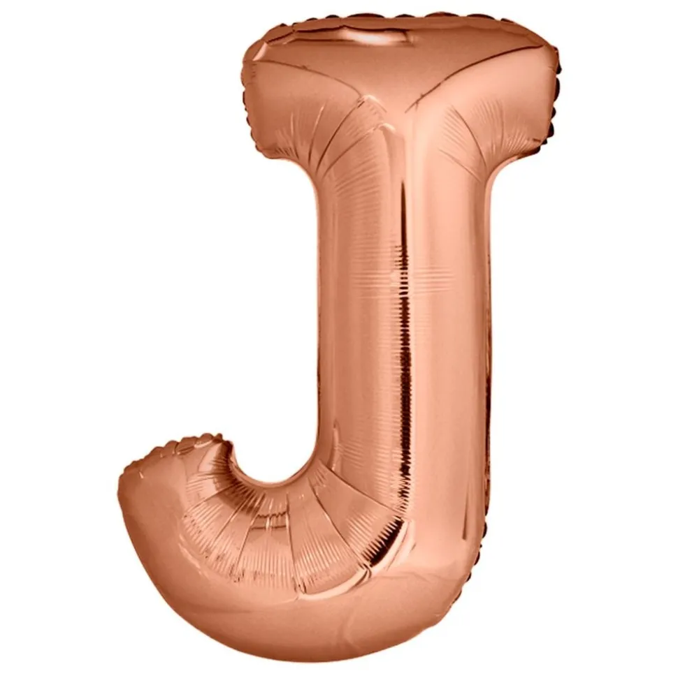 Bokstavsballong Roséguld Metallic