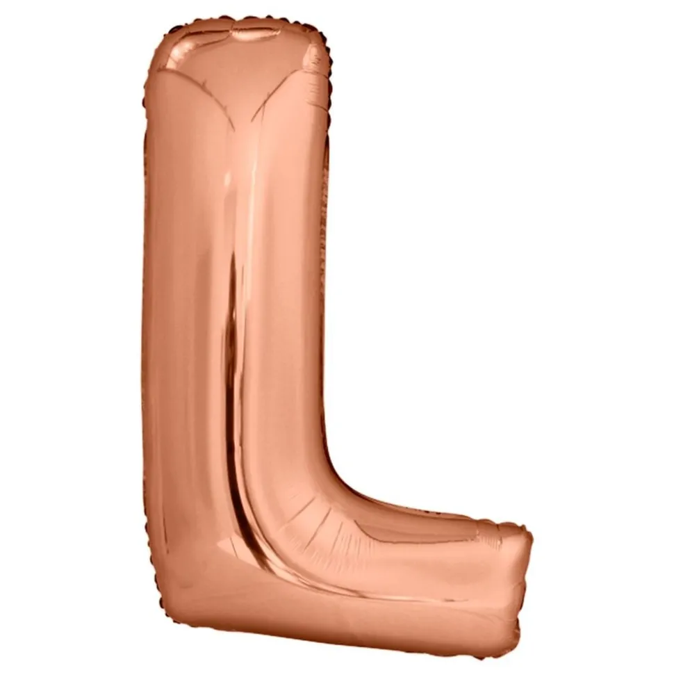 Bokstavsballong Roséguld Metallic