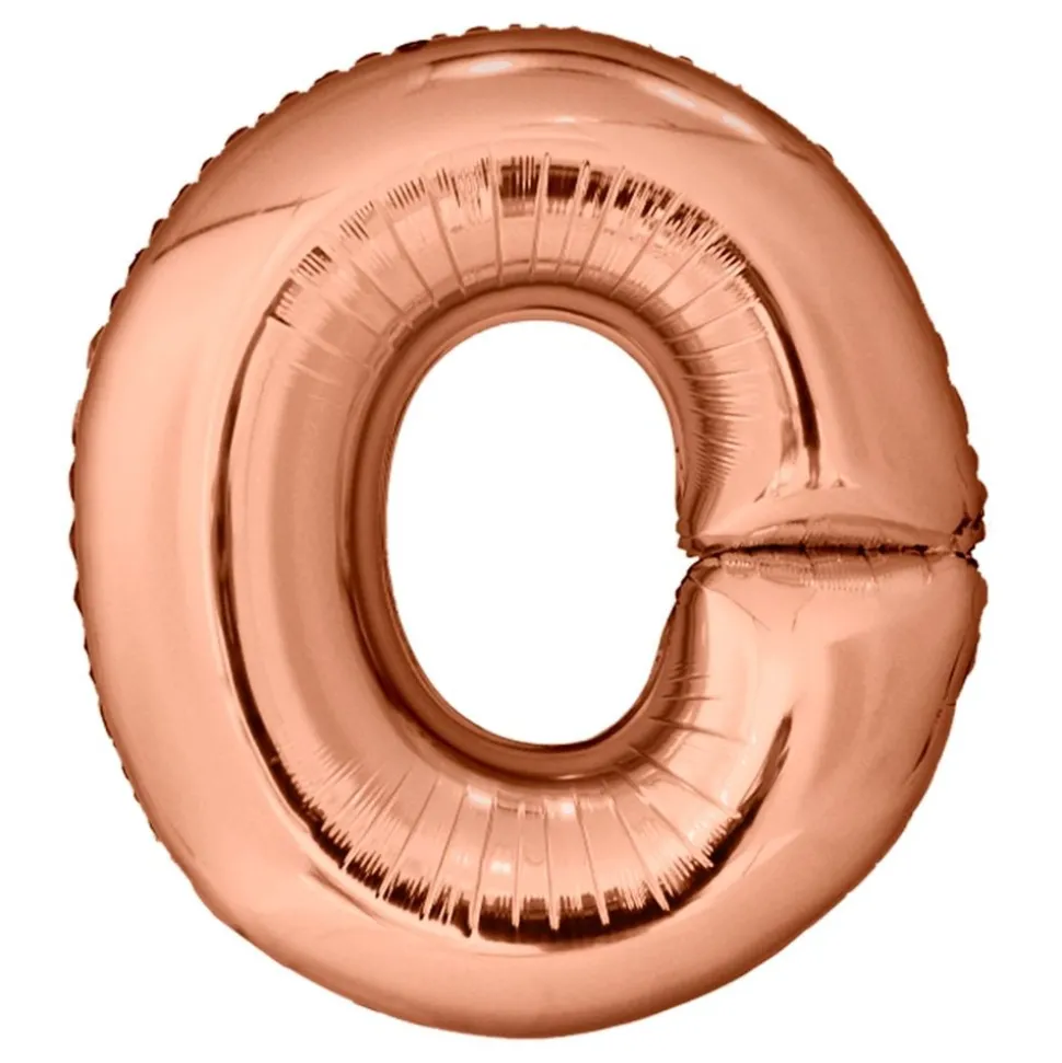 Bokstavsballong Roséguld Metallic