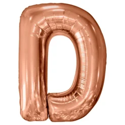Bokstavsballong Roséguld Metallic