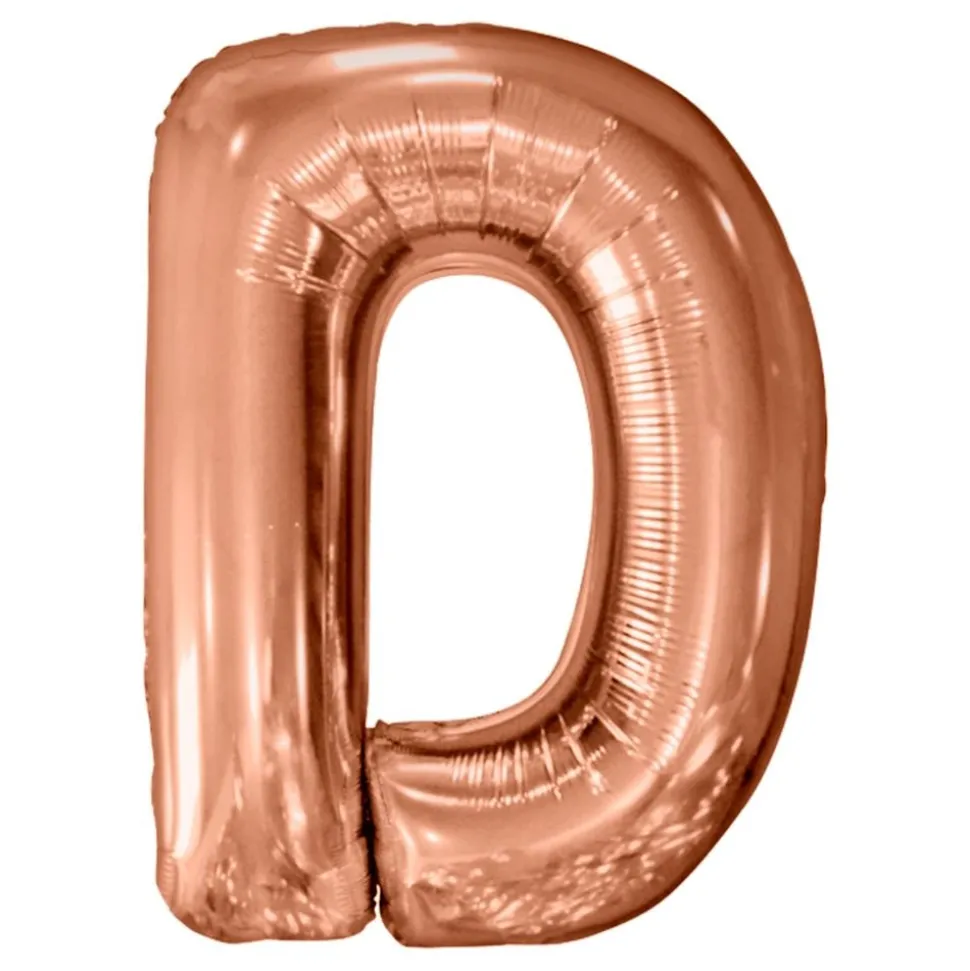 Bokstavsballong Roséguld Metallic