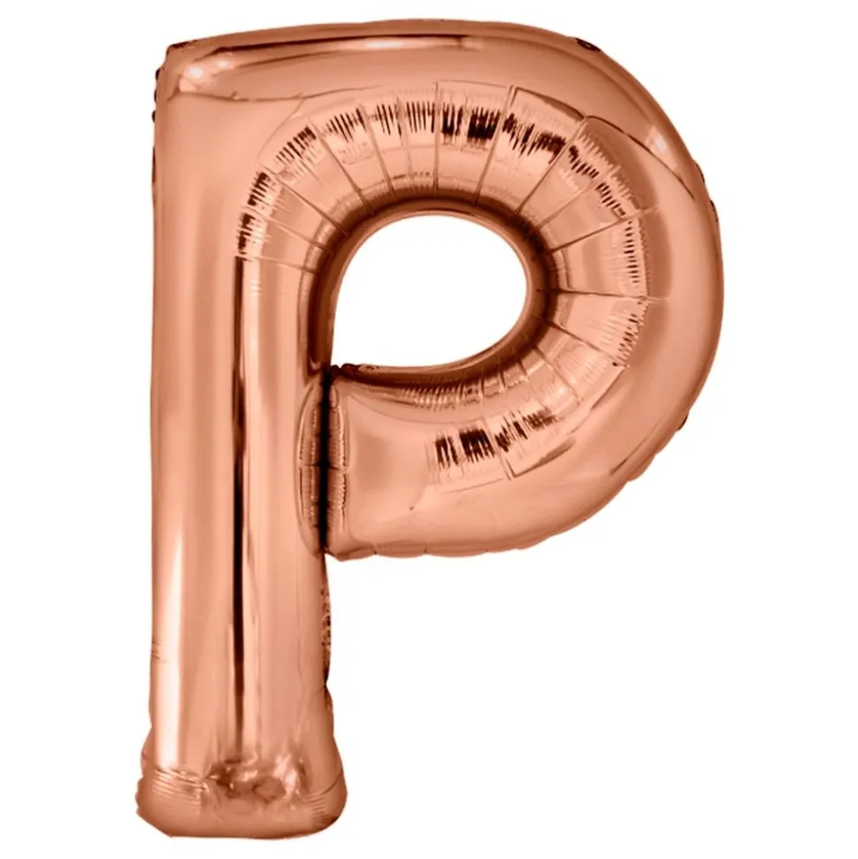 Bokstavsballong Roséguld Metallic
