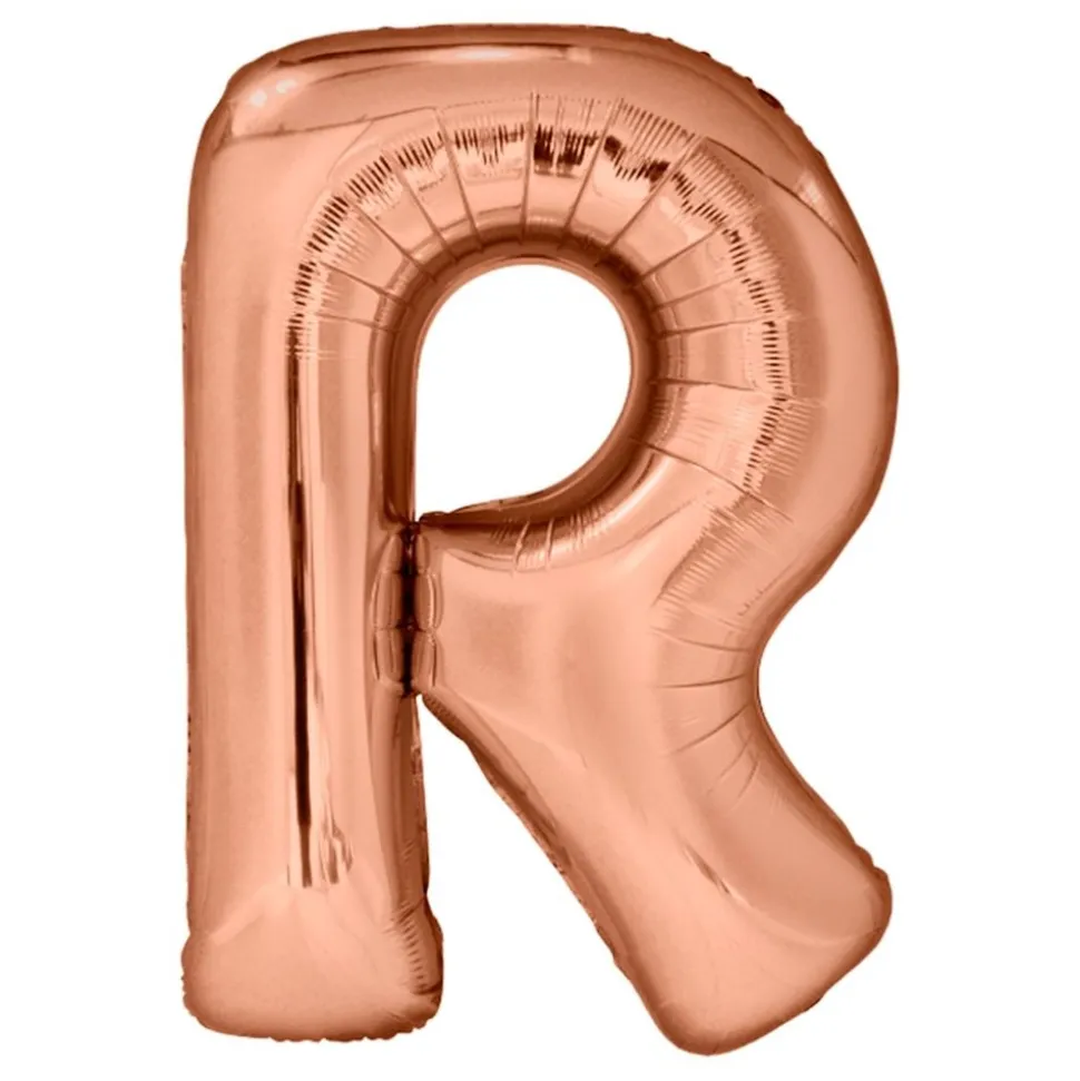 Bokstavsballong Roséguld Metallic