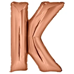 Bokstavsballong Roséguld Metallic
