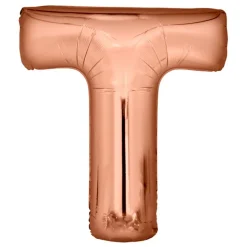 Bokstavsballong Roséguld Metallic