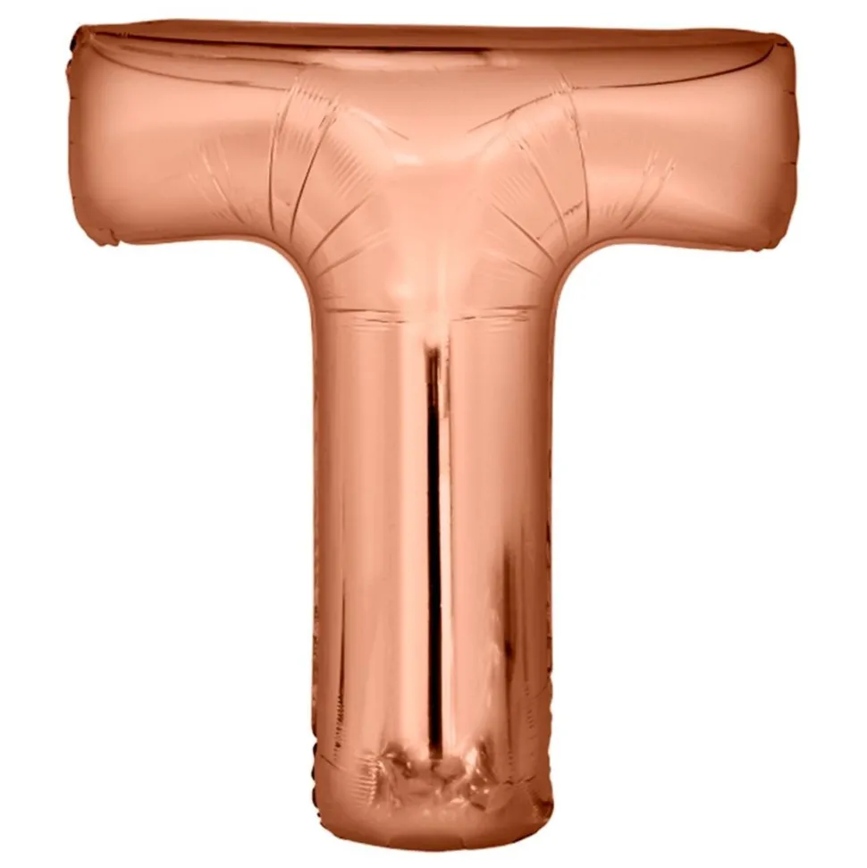 Bokstavsballong Roséguld Metallic