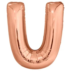 Bokstavsballong Roséguld Metallic