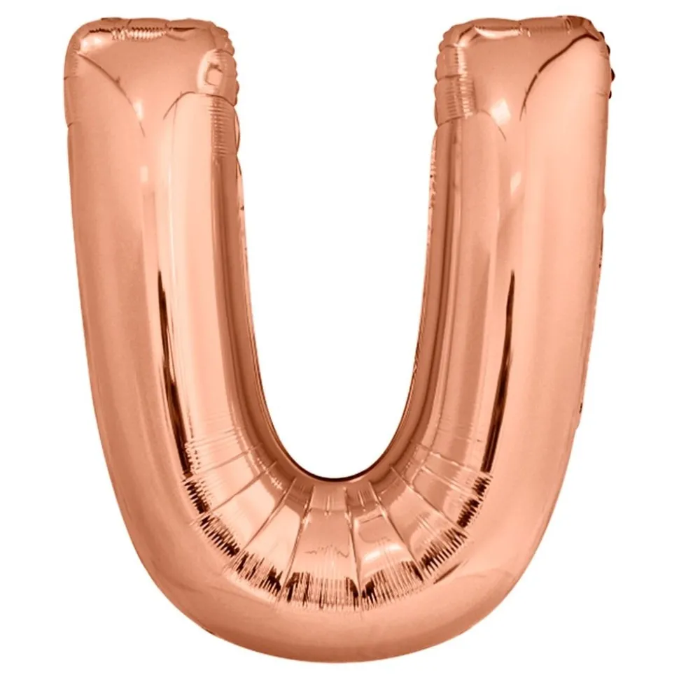 Bokstavsballong Roséguld Metallic