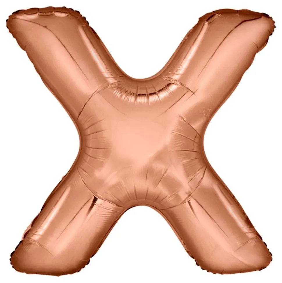 Bokstavsballong Roséguld Metallic