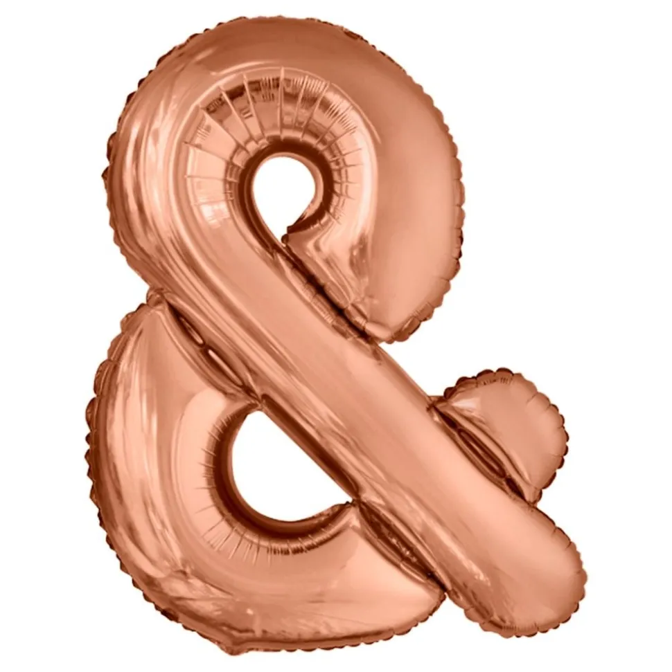 Bokstavsballong Roséguld Metallic