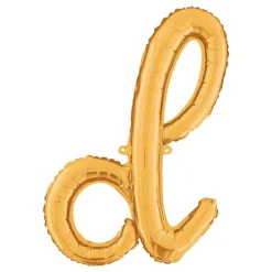 Bokstavsballong Script Guld