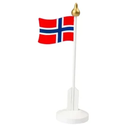 Bordsflagga i Trä Norska Flaggan