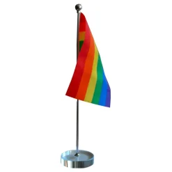 Bordsflagga Regnbåge i Metall