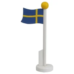 Bordsflagga Trä Svenska Flaggan