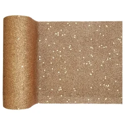 Bordslöpare Tjock Roséguld Glitter